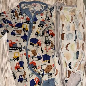 Little Sleepies Kids Pajamas - Colorful Construction and Moon Patterns